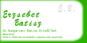 erzsebet batisz business card